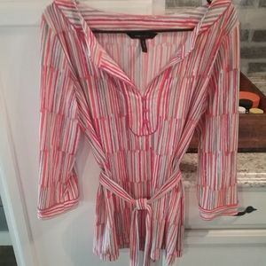 BCBG MAXAZRIA stripe top size L